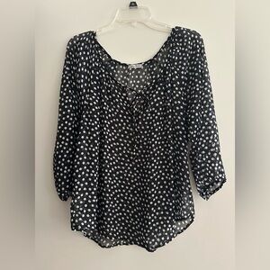 Black and White Polka Dot Blouse